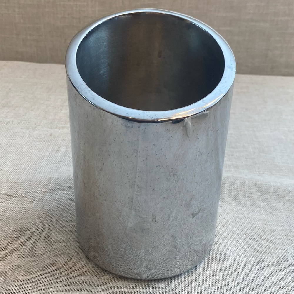 Nambé Tilt Wine Chiller, No. 6243, (c)2002 Vintage Aluminum Alloy.